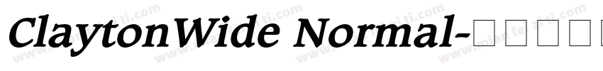 ClaytonWide Normal字体转换